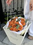 Букет " Оранжевые георгины"
