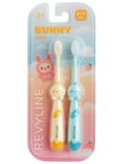 Revyline Bunny Duo. Зубная щётка детская, жёлтая и голубая