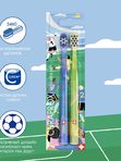 Набор ультрамягких зубных щеток CURAPROX 5460 (2шт.) Дуэт Футбол 2026