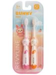 Revyline Bunny Duo. Зубная щётка детская, розовая и оранжевая