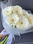 Букет с герберами розовый/белый