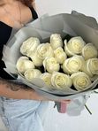 Букет из белой розы 15 шт