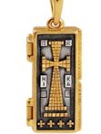 ПОДВЕСКА-СКЛАДЕНЬ «СВ. СЕРГИЙ», СЕРЕБРО 925°, ПОЗОЛОТА арт.852