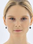 1001  СЕРЬГИ С ПОДВИЖНЫМИ ПОДВЕСКАМИ, СЕРЕБРО 925°, ГОРЯЧАЯ ЭМАЛЬ,