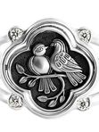 КОЛЬЦО ДВОЙНОЕ  СЕРЕБРО 925°, ФИАНИТЫ арт.884