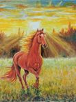 МК "Красный конь". Холст 30*40 см.