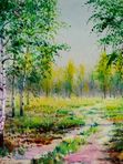 МК "Берёзы". Холст 30*40 см.
