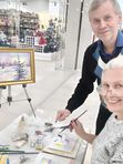 МК "Зимняя сказка". Холст 15*20 см.