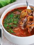 Солянка мясная с телячьим языком