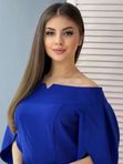 Платье вечернее с открытыми плечами (синий)