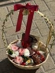 Подарочная корзина Звонок для учителя бежевая