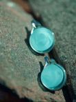 Серьги «Чарующий лед» голубые