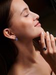 Серьги «Чарующий лед» сиреневые