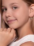 Детские серьги из золота с фианитами