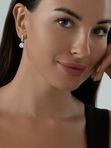 Серьги из серебра с фианитами
