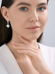 Серьги из серебра с фианитами
