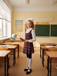 Юбка в клетку в складку