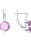 Серьги из серебра с аметистами