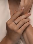 Кольцо из серебра с топазами и фианитами
