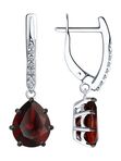 Серьги из серебра с гранатами