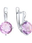 Серьги из серебра с аметистами