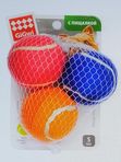 75011 Игрушка для собак Три мяча с пищалкой маленькие 4,8см, серия CATCH & FETCH