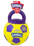 75366 Игрушка для собак Мяч футбольный c ручкой желтый 26см, серия JUMBALL