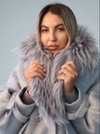 Куртка зимняя на пуху голубая