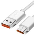 Кабель Xiaomi BHR4915CN Type-C 6A белый 1 м