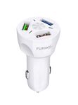 Автомобильная зарядка FUMIKO CC08 QC3.0 2.4А белое