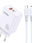 Зарядное устройство Kakusiga KSC-937 PD40W+QC3.0 3А с Lightning белое