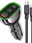 Автомобильная зарядка Kakusiga KSC-1057 PD125W+QC3.0 3А с Type-C черная