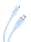 Кабель Kakusiga KSC-963 Type-C / Lightning 3А 20W силиконовый голубой 1 м