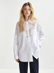 Рубашка с кружевом белая HOOFD Essentiel