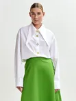 Рубашка белая с удлиненным воротником Essentiel