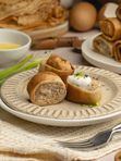 Блины фаршированные (мясо + рис)
