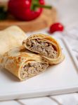 Блины фаршированные (мясо + рис)
