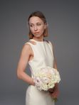 Свадебный букет с пионами и эустомой