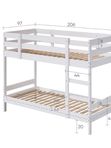 Кровать двухъярусная 200*090 Neo (Нео) белая