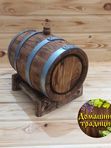 Бочка скальный дуб, декор обжиг+воск (подставка+пробка)