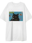 Футболка y2k с притом Smoking Cat