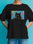 Футболка y2k с притом Smoking Cat