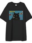 Футболка y2k с притом Smoking Cat