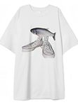 Футболка y2k с принтом  fish in sneakers