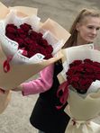 Роза красная 60см.