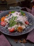 Салат Цезарь с тигровыми креветками / Caesar Salad with Tiger Shrimp