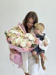 Большой авторский букет в розовых оттенках для мамы