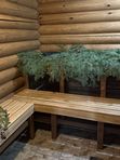 Лесная баня (левый отдел) с ведром-водопадом