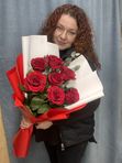 Роза с эвкалиптом