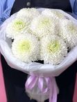 Букет белоснежных хризантем